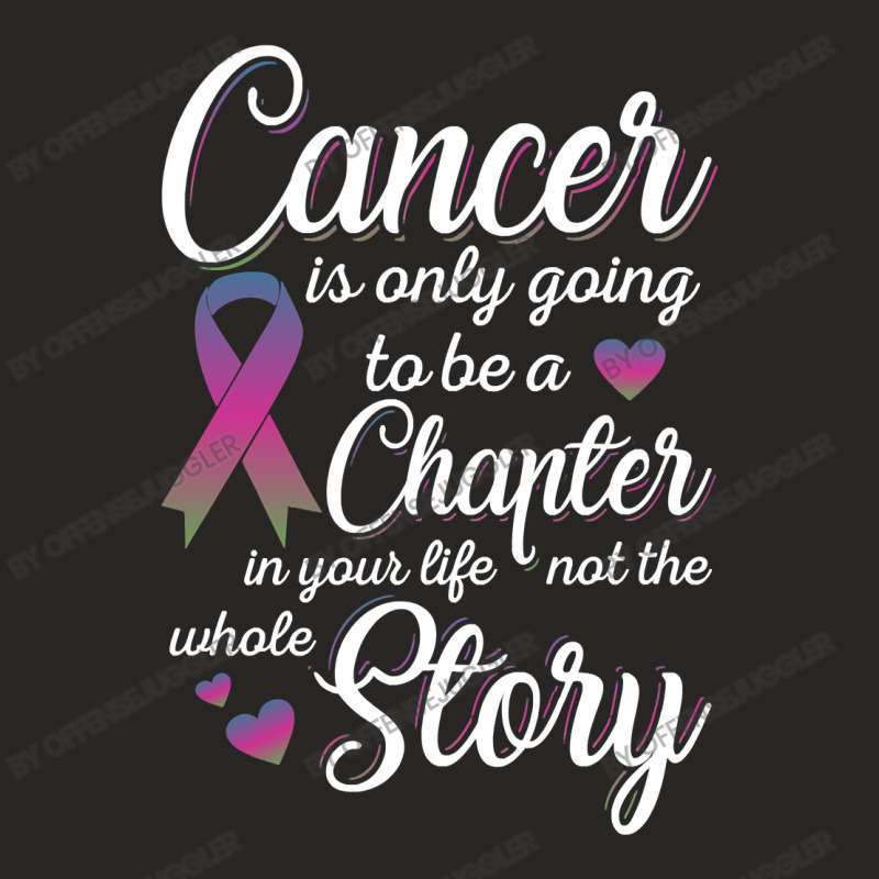 Breast Cancer Metastatic Breast Cancer Cancer Is Only A Chapter Of My Ladies Fitted T-Shirt by offensejuggler | Artistshot