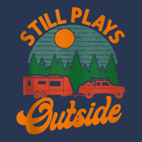 Camping Still Plays Outside Caravan Rv Trailer Tank Top Ladies Denim Jacket | Artistshot