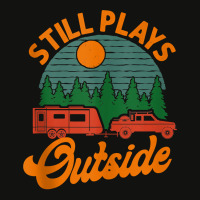 Camping Still Plays Outside Caravan Rv Trailer Tank Top Scorecard Crop Tee | Artistshot