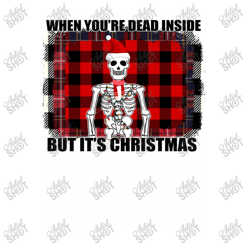 When You Re Dead Inside But It Christmas Skeleton Men's Long Sleeve Pajama Set | Artistshot