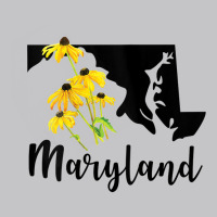 Womens Maryland Floral Black Eyed Susan Handwritten State Inspired Tan Baby Bodysuit | Artistshot