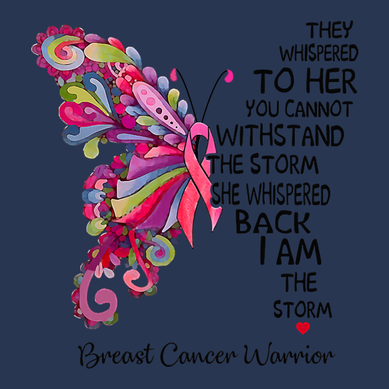 Womens Pink Butterfly I Am The Storm Breast Cancer Warrior T Shirt Men Denim Jacket | Artistshot