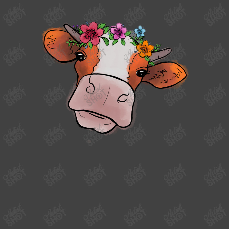 Cow With Flowers Vintage T-shirt | Artistshot