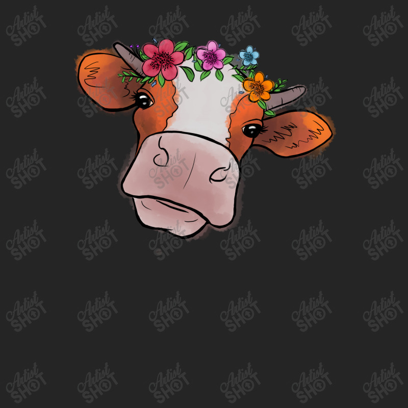 Cow With Flowers Unisex Hoodie | Artistshot