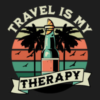 Travel Is My Therapy Quote Design Classic T-shirt | Artistshot