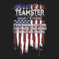 American Flag Teamster Definition Funny Father's Day T Shirt Ladies Polo Shirt | Artistshot