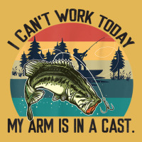 Mens I Can't Work Today, My Arm Is In A Cast, Fishing Vintage T Shirt Vintage Hoodie And Short Set | Artistshot