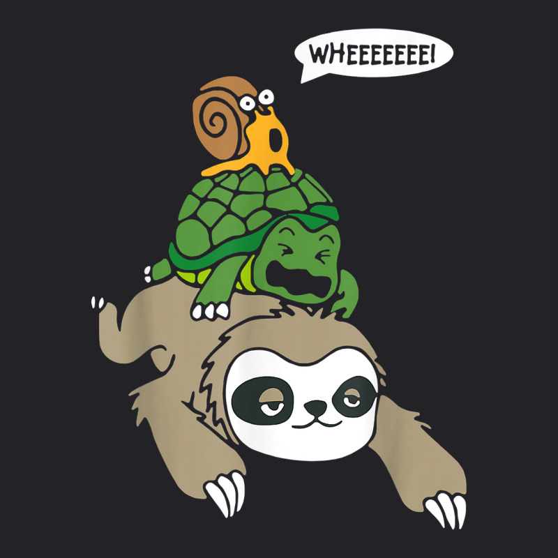 Wheeee! Sloth Turtle Snail Funny Animal Lover Running Tee T Shirt Youth Tee by jermonmccline | Artistshot