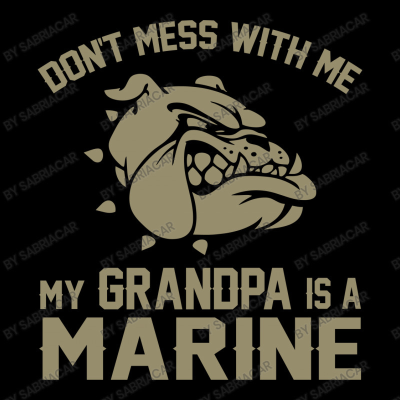 Don't Mess Wiht Me My Grandpa Is A Marine V-Neck Tee by SabriAcar | Artistshot