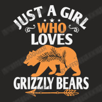 Bear Just A Girl Who Loves Grizzly Bears 499 Forest Ladies Fitted T-shirt | Artistshot