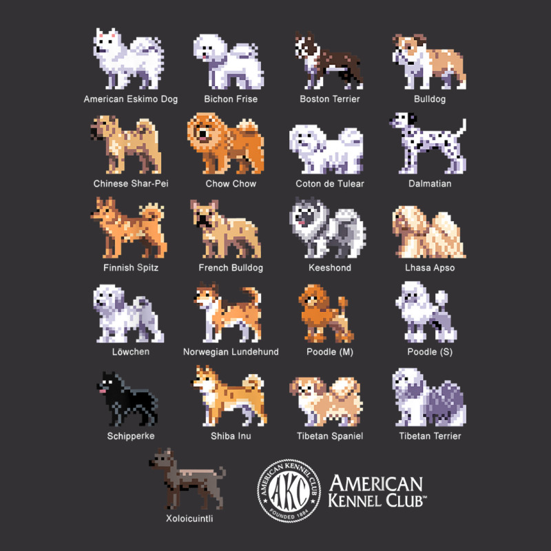 American Kennel Club Pixel Pups   Non Sporting T Shirt Vintage Hoodie And Short Set | Artistshot