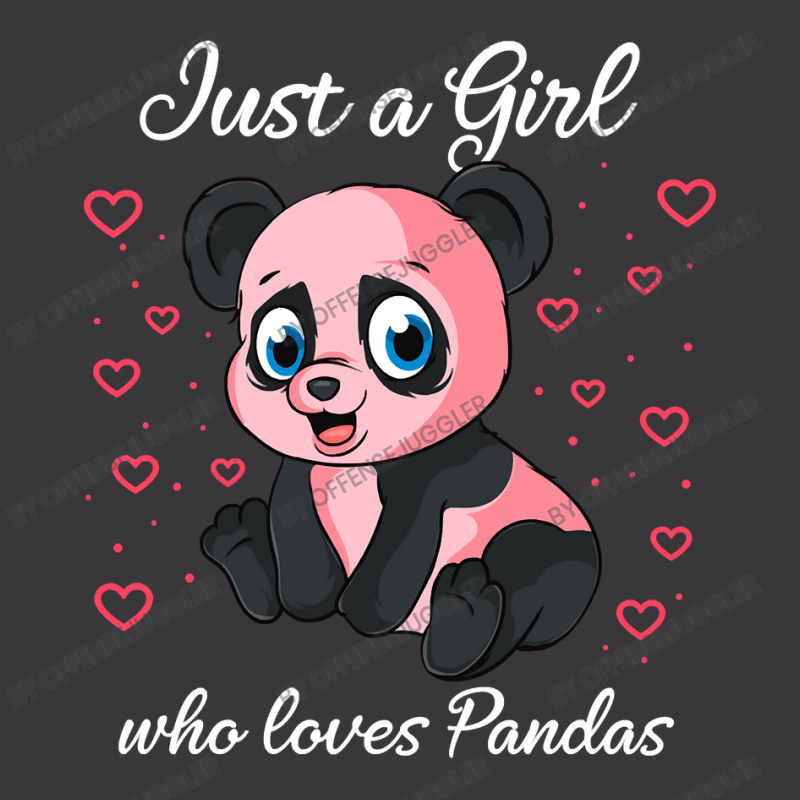 Bear Just A Girl Who Loves Pandas Cute Panda Lover Gift Design Ladies Curvy T-Shirt by offensejuggler | Artistshot