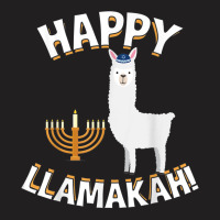 Happy Llamakah Hanukkah Llama Jewish Fitted T Shirt T-shirt | Artistshot