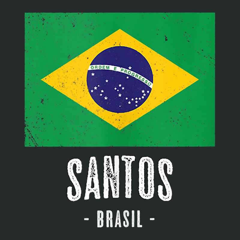 City Of Santos   Brazil  Br Brazilian Flag Merch   Graphic Tank Top Women's Triblend Scoop T-shirt by JahmayaWhittle | Artistshot