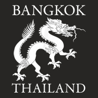 Bangkok Thailand Naga Dragon Tourist Souvenir Funny T Shirt Ladies Fitted T-shirt | Artistshot