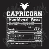 Capricorn Nutrition Facts T-shirt | Artistshot