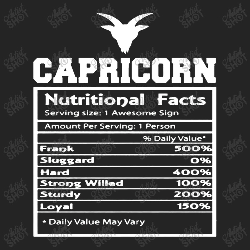 Capricorn Nutrition Facts 3/4 Sleeve Shirt | Artistshot