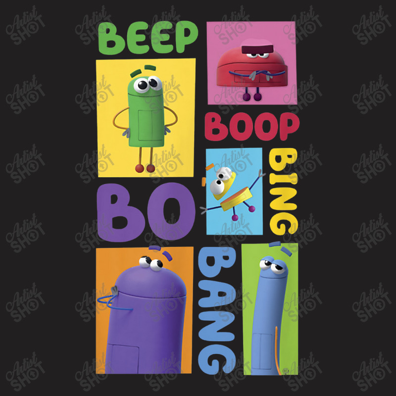 Storybots Character Box Up T-Shirt by zuzumanin | Artistshot