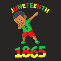 Juneteenth T  Shirt Dabbing Black King Juneteenth 1865 Brown Skin Boys Ladies Fitted T-shirt | Artistshot