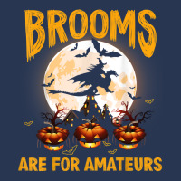 Funny Brooms Are For Amateurs Witch Riding Dragon Halloween T Shirt Ladies Denim Jacket | Artistshot