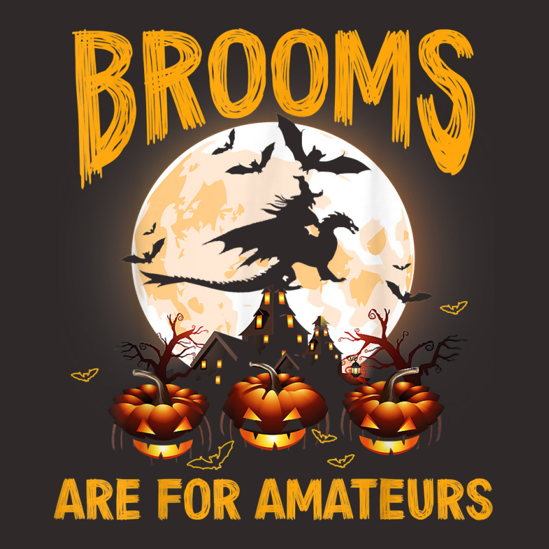 Funny Brooms Are For Amateurs Witch Riding Dragon Halloween T Shirt Racerback Tank by KretschmerBridge | Artistshot