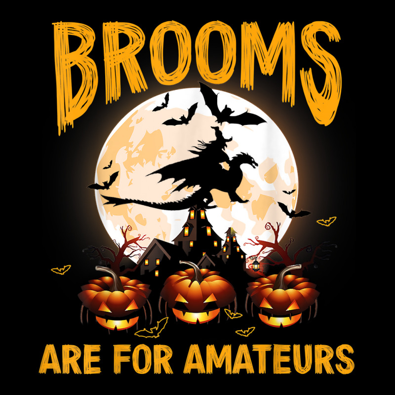 Funny Brooms Are For Amateurs Witch Riding Dragon Halloween T Shirt Maternity Scoop Neck T-shirt by KretschmerBridge | Artistshot