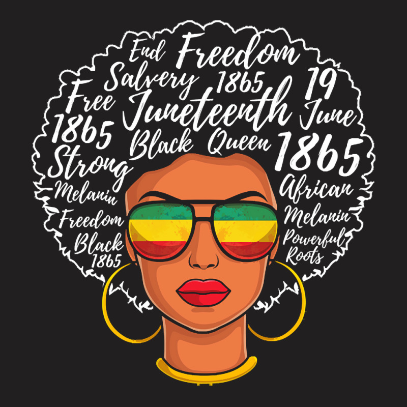 Juneteenth T  Shirt Juneteenth Freedom Day Afro Word Art Black Pride T T-shirt | Artistshot