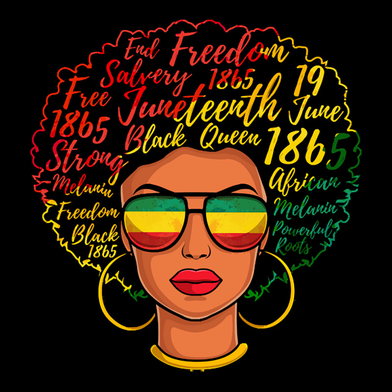 Juneteenth T  Shirt Juneteenth Freedom Day Afro Word Art Black Queen T Long Sleeve Shirts | Artistshot