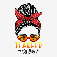 Hiphop Teacher Off Duty Messy Bun Last Day Of School Summer T Shirt Landscape Canvas Print | Artistshot