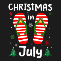 Christmas In July Flip Flops Funny Beach Summer Gifts Girls T Shirt Hoodie & Jogger Set | Artistshot