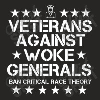 Vets Against Woke Generals Anti Critical Race Theory Long Sleeve Ladies Fitted T-shirt | Artistshot