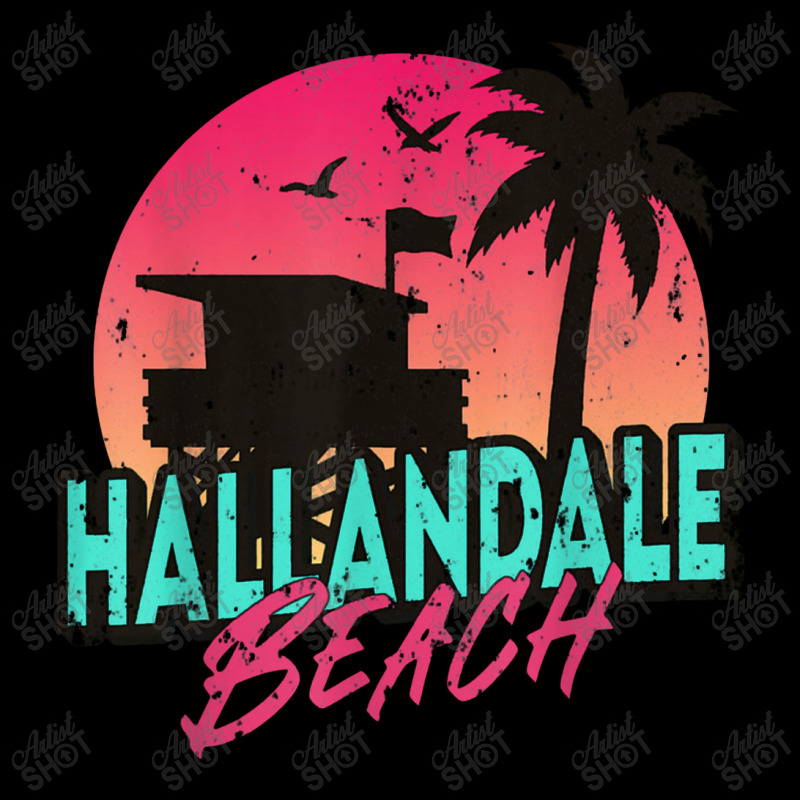 Vintage Hallandale Beach Florida Palm Trees Fl Distressed V-Neck Tee by zuzumanin | Artistshot