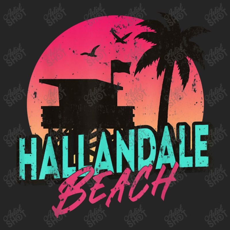 Vintage Hallandale Beach Florida Palm Trees Fl Distressed Unisex Hoodie by zuzumanin | Artistshot