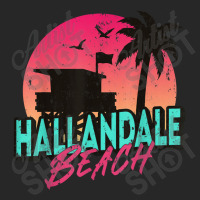 Vintage Hallandale Beach Florida Palm Trees Fl Distressed Men's T-shirt Pajama Set | Artistshot