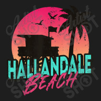 Vintage Hallandale Beach Florida Palm Trees Fl Distressed Classic T-shirt | Artistshot