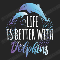 Dolphin Ocean Life Is Better With Dolphins Women Girls Dolphin Lover12 Unisex Hoodie | Artistshot