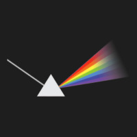 Triangle Shape With White Ray Of Light Rainbow Colors Design Premium T Classic T-shirt | Artistshot