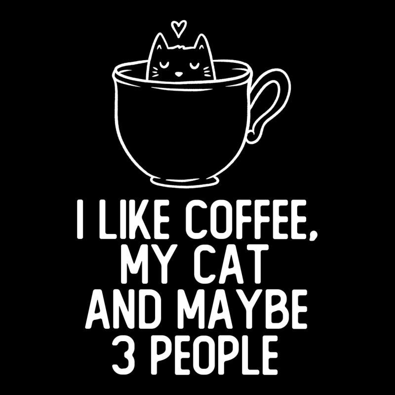 I Like Coffee, My Cat And Maybe 3 People Funny Cute Gift Cropped Sweater by koalastudio | Artistshot