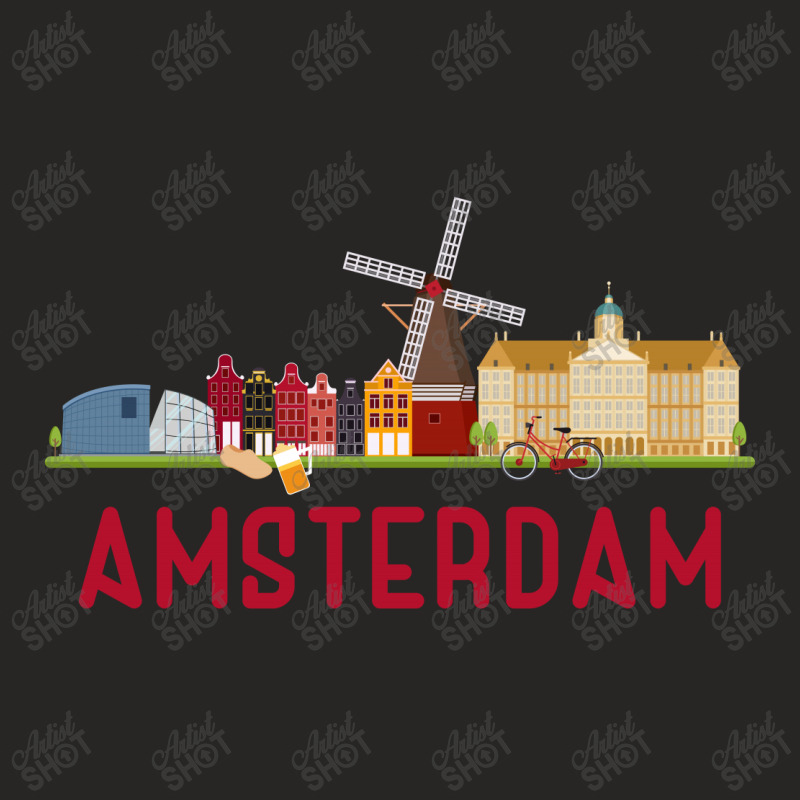 Amsterdam Skyline Ladies Fitted T-shirt | Artistshot