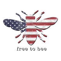 Bee Free' Honeybee With American Flag T Shirt V-neck Tee | Artistshot