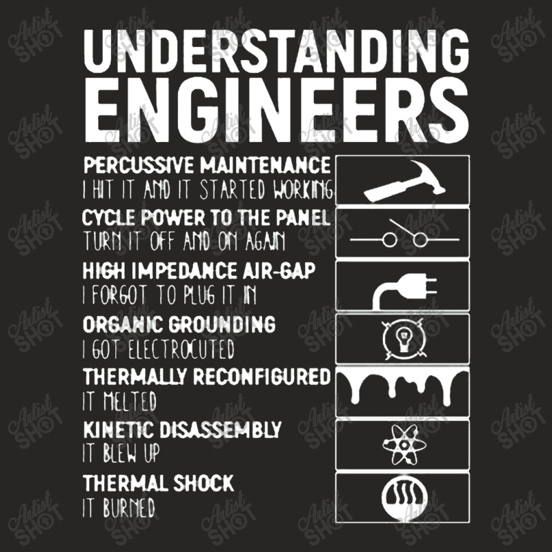 Understanding Engineers Active Ladies Fitted T-Shirt by barbarkah | Artistshot