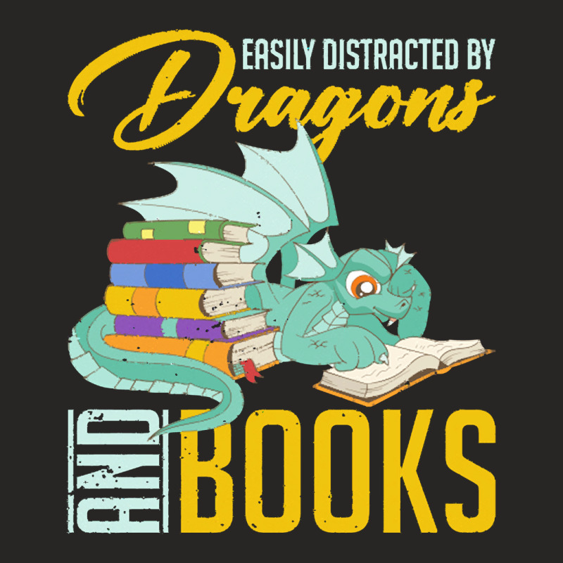 Book Dragon T  Shirt Book Lover Magical Animal Reading Book Dragon T Ladies Fitted T-Shirt by freddy08359 | Artistshot