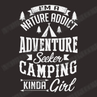 Camp Camping Girl Gifts Camper Tee Happy Camper Girls Nature Addict Ad Racerback Tank | Artistshot