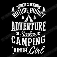 Camp Camping Girl Gifts Camper Tee Happy Camper Girls Nature Addict Ad Women's V-neck T-shirt | Artistshot