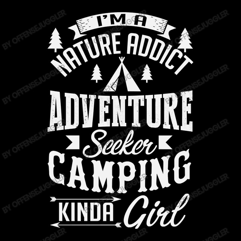 Camp Camping Girl Gifts Camper Tee Happy Camper Girls Nature Addict Ad Women's V-neck T-shirt | Artistshot