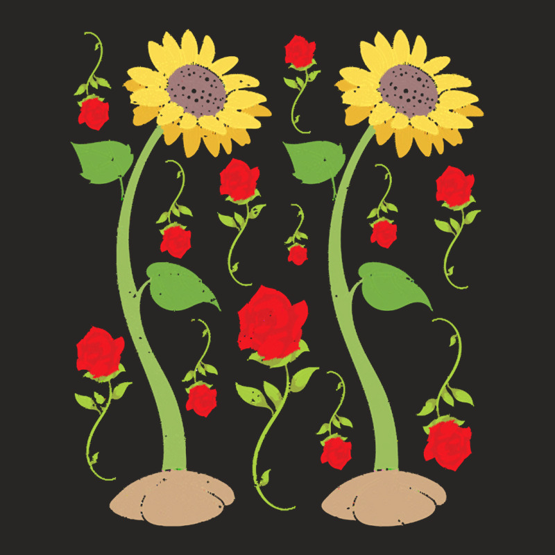 Botanical T  Shirt Floral Nature Sunflowers Garden Flowers Roses Botan Ladies Fitted T-Shirt by freddy08359 | Artistshot