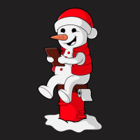 Snowman Reading Book T-shirt | Artistshot