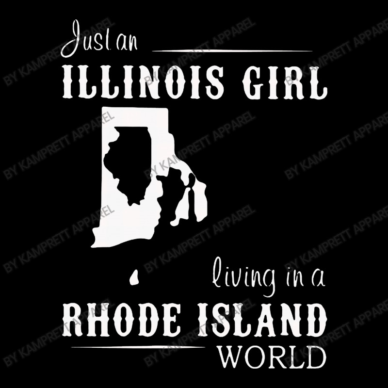 Just An Illinois Girl Living In A Rhode Island World Map Long Sleeve Baby Bodysuit | Artistshot