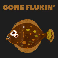 Gone Flukin' Summer Flounder Funny Fishing T Shirt Classic T-shirt | Artistshot