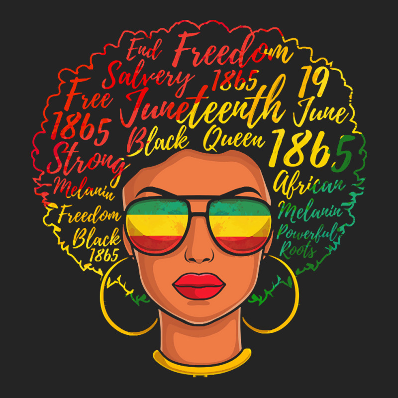 Juneteenth T  Shirt Juneteenth Freedom Day Afro Word Art Black Queen T 3/4 Sleeve Shirt by irishenchilada | Artistshot